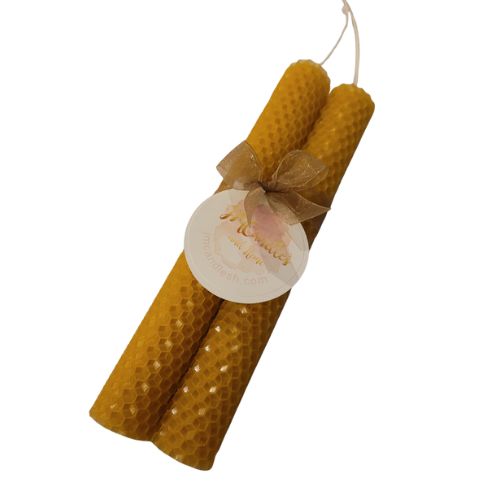 Honeycomb Beeswax Taper Candles