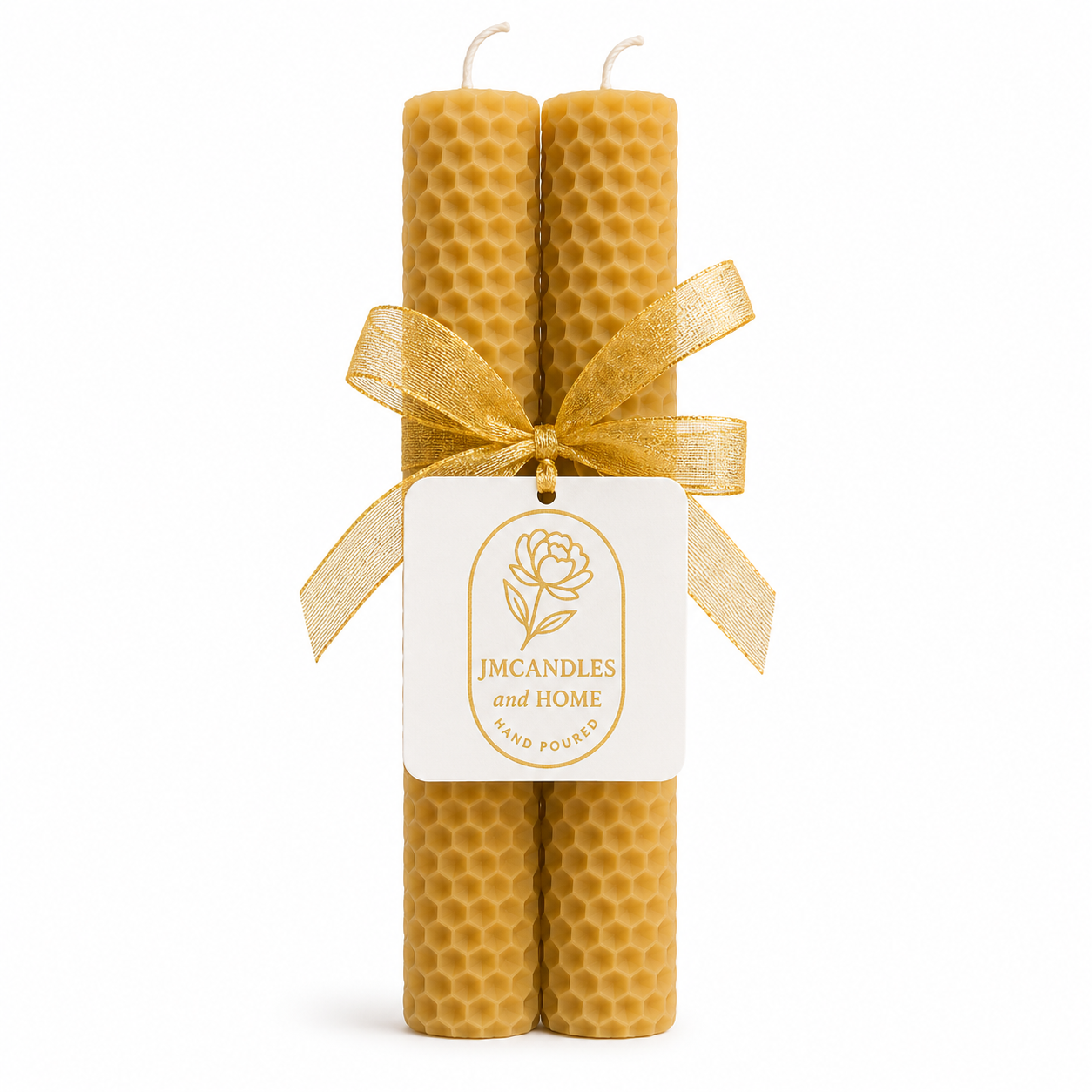 Honeycomb Beeswax Taper Candles - JMCandles and Home