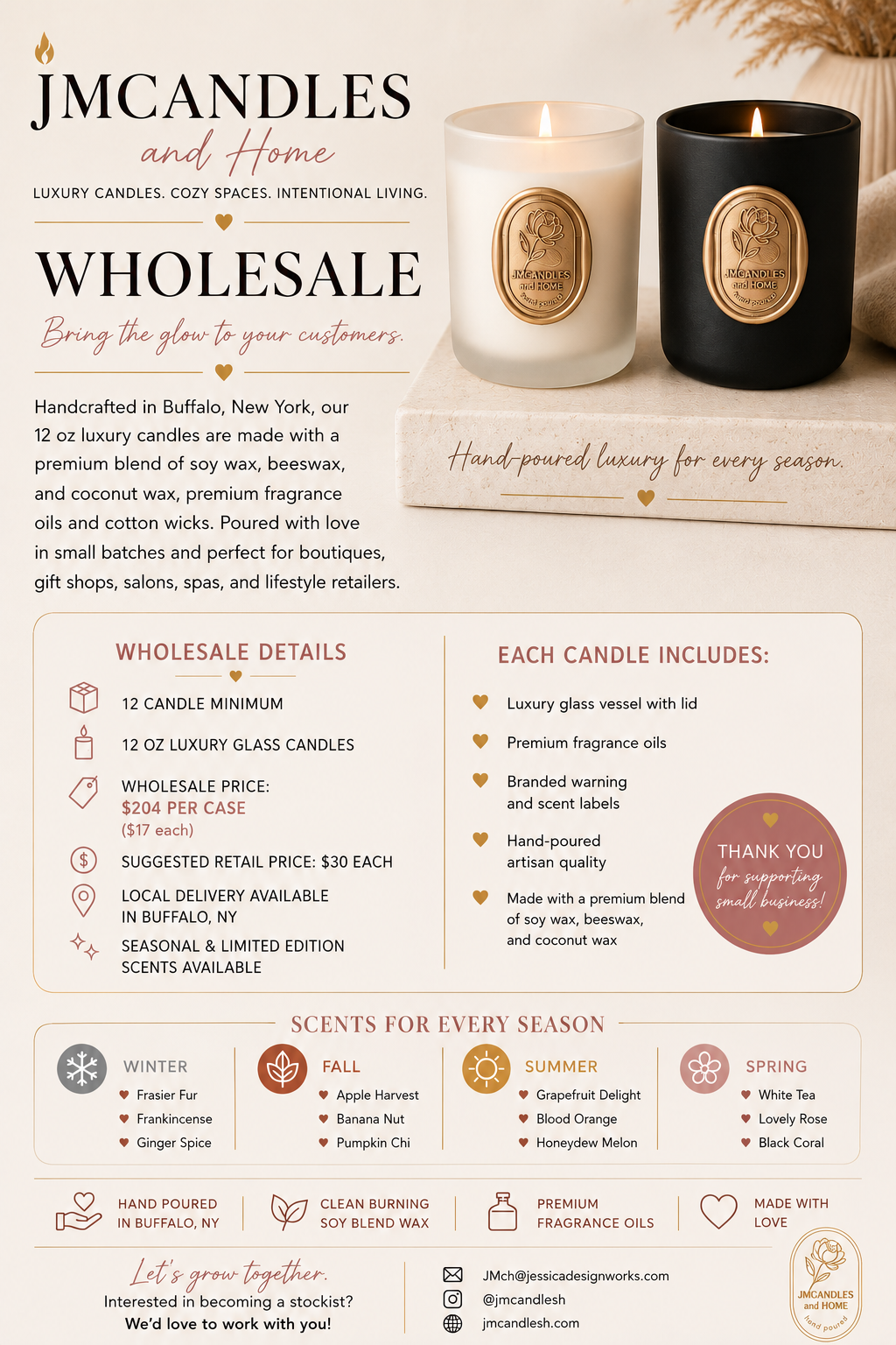 Wholesale with JMCandles and Home - JMCandles and Home