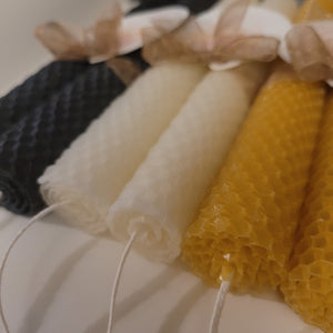 Honeycomb Beeswax Taper Candles - JMCandles and Home