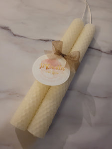 Honeycomb Beeswax Taper Candles - JMCandles and Home