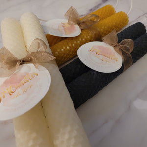 Honeycomb Beeswax Taper Candles - JMCandles and Home