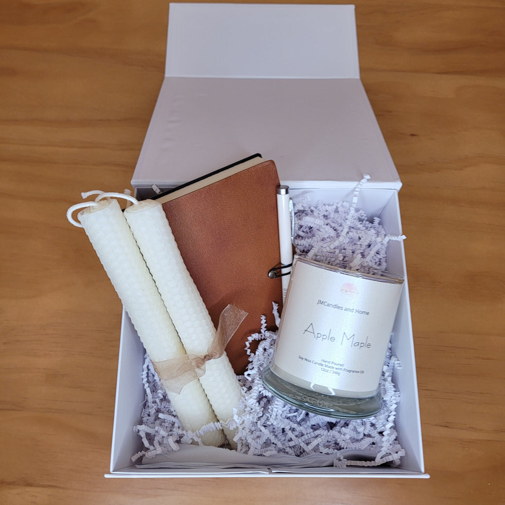 JMCH  Leather Journal Gift Box - JMCandles and Home
